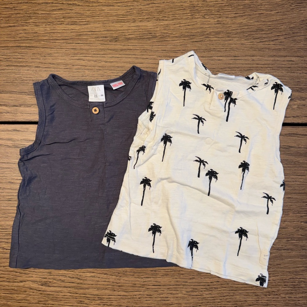 Zara Kids Sleeveless Tank Tops - set of 2